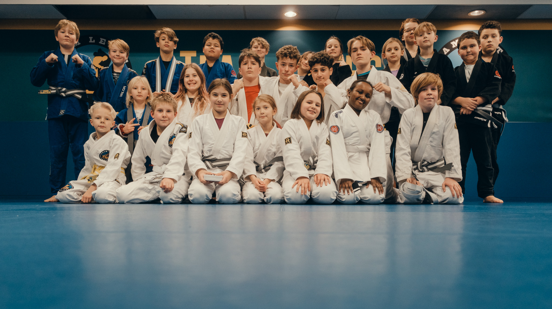 Barngrupp på Team Leites